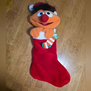 Vintage 1998 Jim Henson Sesame Street Ernie Christmas Stocking With Tags
